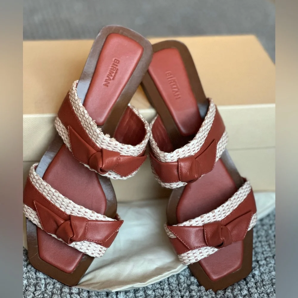 Alexandre Birman Brown and Cream Sandals - Picture 4 of 6